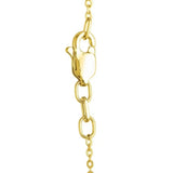 Textured Saturn Bead Necklace in 14K Yellow Gold