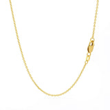 Round Cable Link Chain 1.30 mm in 14k Yellow Gold, view 3
