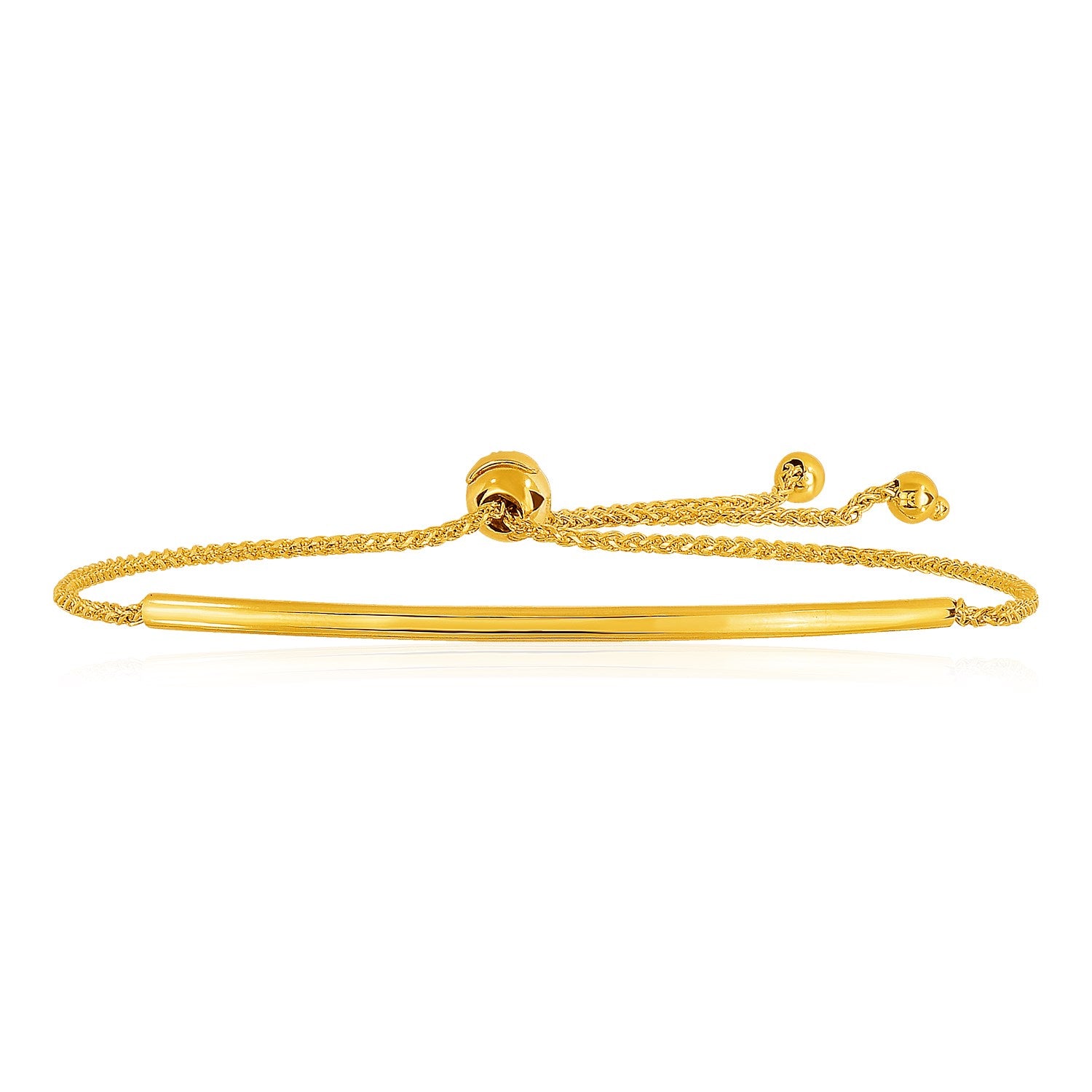 Smooth Curved Bar Lariat Design Bracelet (0.80 mm)