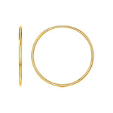 Endless Hoop Style Earrings in 14K Yellow Gold(1.2x30mm)