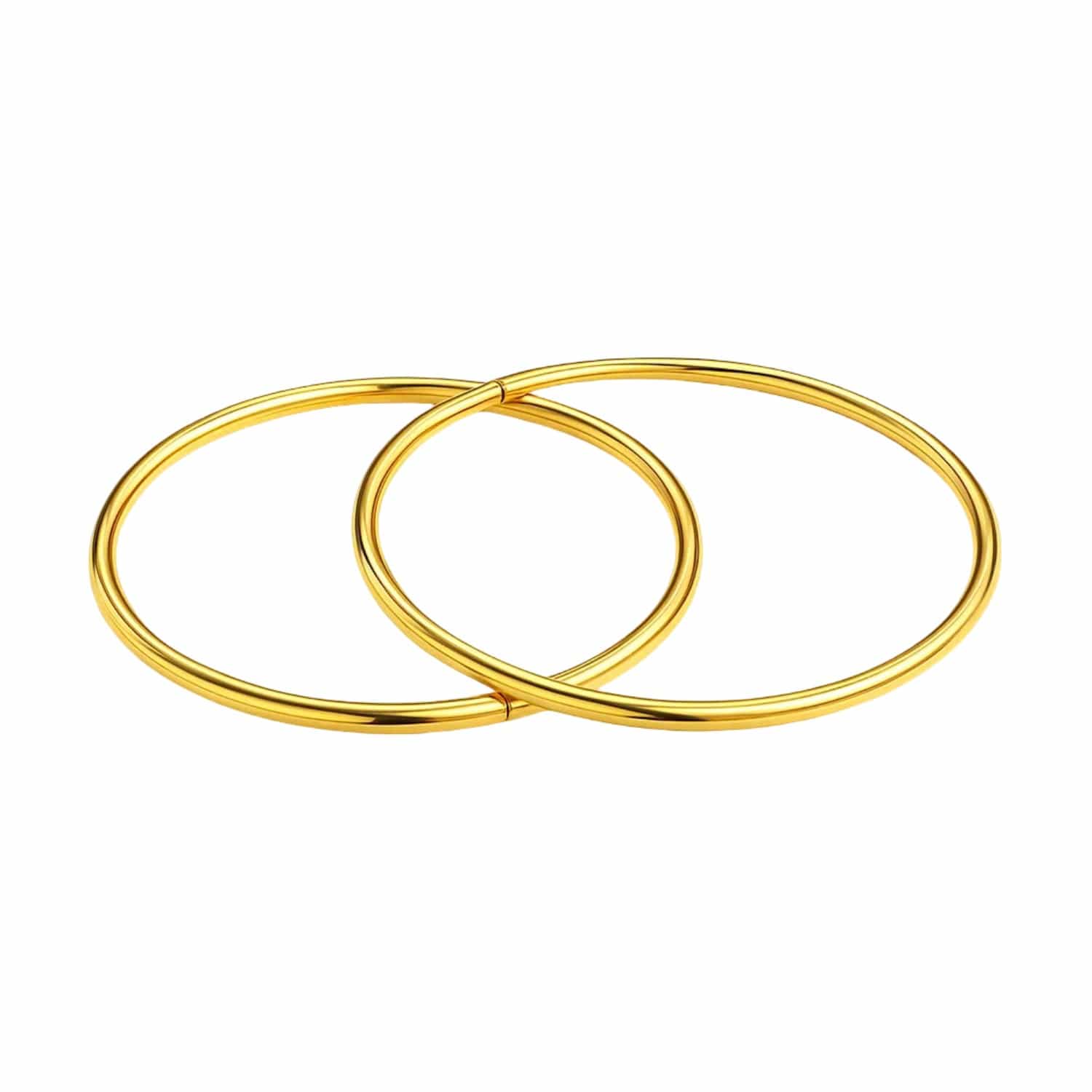 Endless Hoop Style Earrings in 14K Yellow Gold(1.2x30mm)