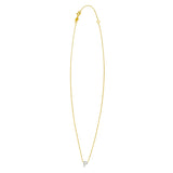 14K Yellow Gold Mini Diamond P Initial Pendant Necklace