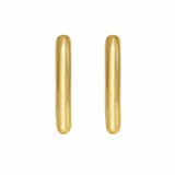 14K Yellow Gold Polished Round Hinged Hoop Earrings