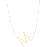 14K Yellow Gold Yours Truly Large Initial M Necklace
