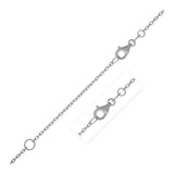 Extendable Cable Chain 1.20 mm in 14k White Gold
