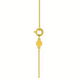 14K Yellow Gold Mini Diamond O Initial Pendant Necklace