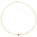 Garnet Mirrored Chain 2.20 mm in 14k Yellow Gold, view 2