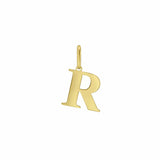 14K Yellow Gold Initial R Charm Pendant