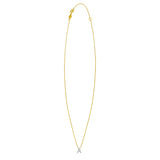 14K Yellow Gold Mini Diamond A Initial Pendant Necklace