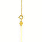 14K Yellow Gold Mini Diamond A Initial Pendant Necklace