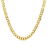 Solid Curb Chain 3.20 mm in 14k Yellow Gold, view 3