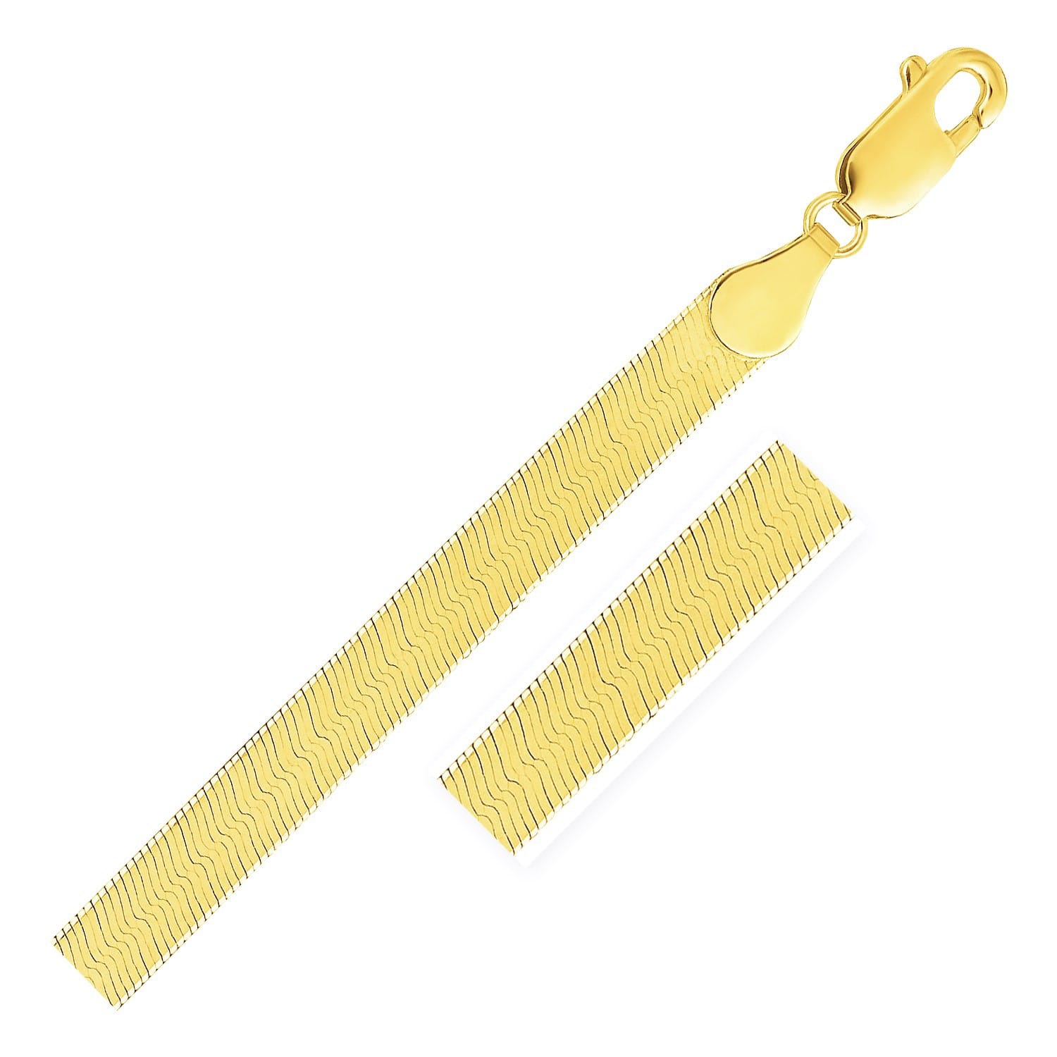 Super Flex Herringbone Chain 6.00 mm in 14k Yellow Gold