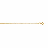 Machine Rope Chain 0.85 mm in 14k Yellow Gold, view 2