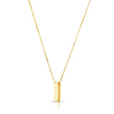 14K Yellow Gold Yours Truly Block Letter Initial I Necklace