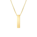 14K Yellow Gold Yours Truly Block Letter Initial I Necklace