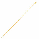 Peridot Mirrored Chain 2.20 mm in 14k Yellow Gold