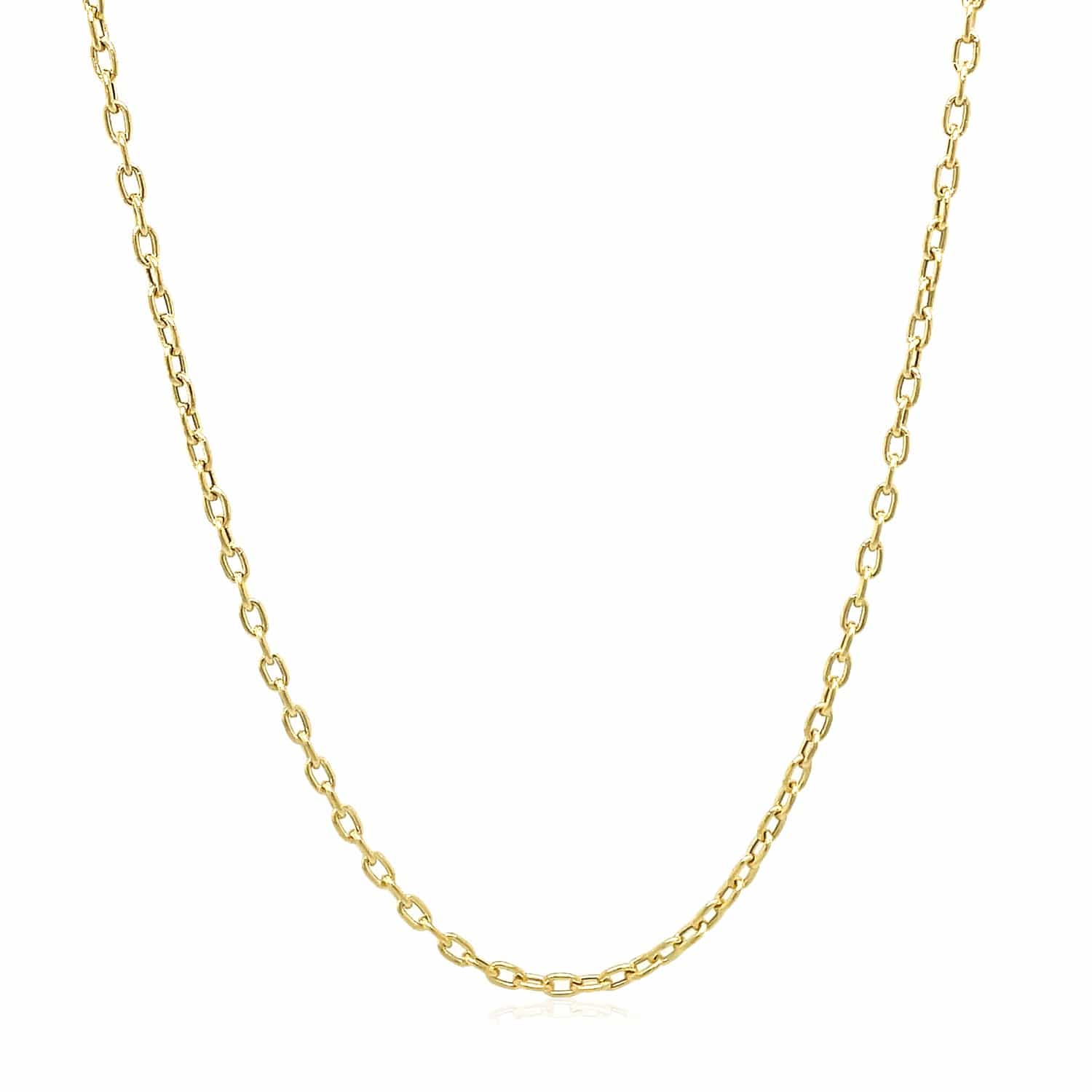 Double Extendable Cable Chain 1.80 mm in 14k Yellow Gold, view 2