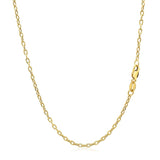Double Extendable Cable Chain 1.80 mm in 14k Yellow Gold, view 3