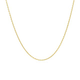Round Cable Link Chain 0.97 mm in 18k Yellow Gold, view 2