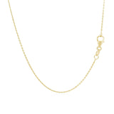Round Cable Link Chain 0.97 mm in 18k Yellow Gold, view 3