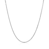 Diamond Cut Cable Link Chain 1.10 mm in 18k White Gold, view 2