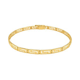 14k Yellow Gold Greek Fret Design Fancy Bracelet (3.30 mm)
