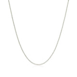 Classic Box Chain 0.45 mm in 14k White Gold, view 2