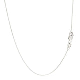 Classic Box Chain 0.45 mm in 14k White Gold, view 3