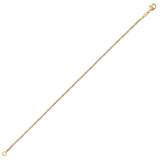 10K Yellow Gold Tricolor Diamond Cut Bead Bracelet