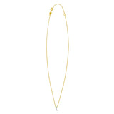 14K Yellow Gold Mini Diamond L Initial Pendant Necklace
