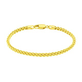 14k Yellow Gold Light Weight Wheat Bracelet  (3.20 mm)