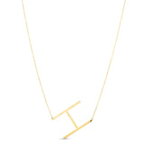 14K Yellow Gold Yours Truly Large Initial H Necklace
