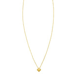 14K Yellow Gold Puffed Mini Clover Pendant Necklace