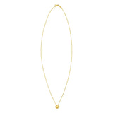 14K Yellow Gold Puffed Mini Clover Pendant Necklace