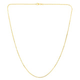 French Cable Chain 1.3 mm in 14k Yellow Gold, view 3
