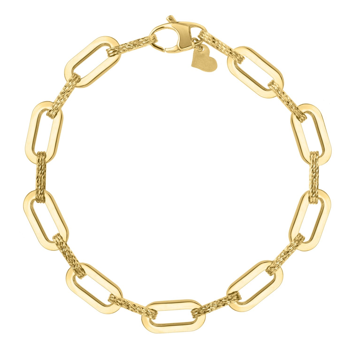 Diamante Paperclip Chain Bracelet (7.00 mm)
