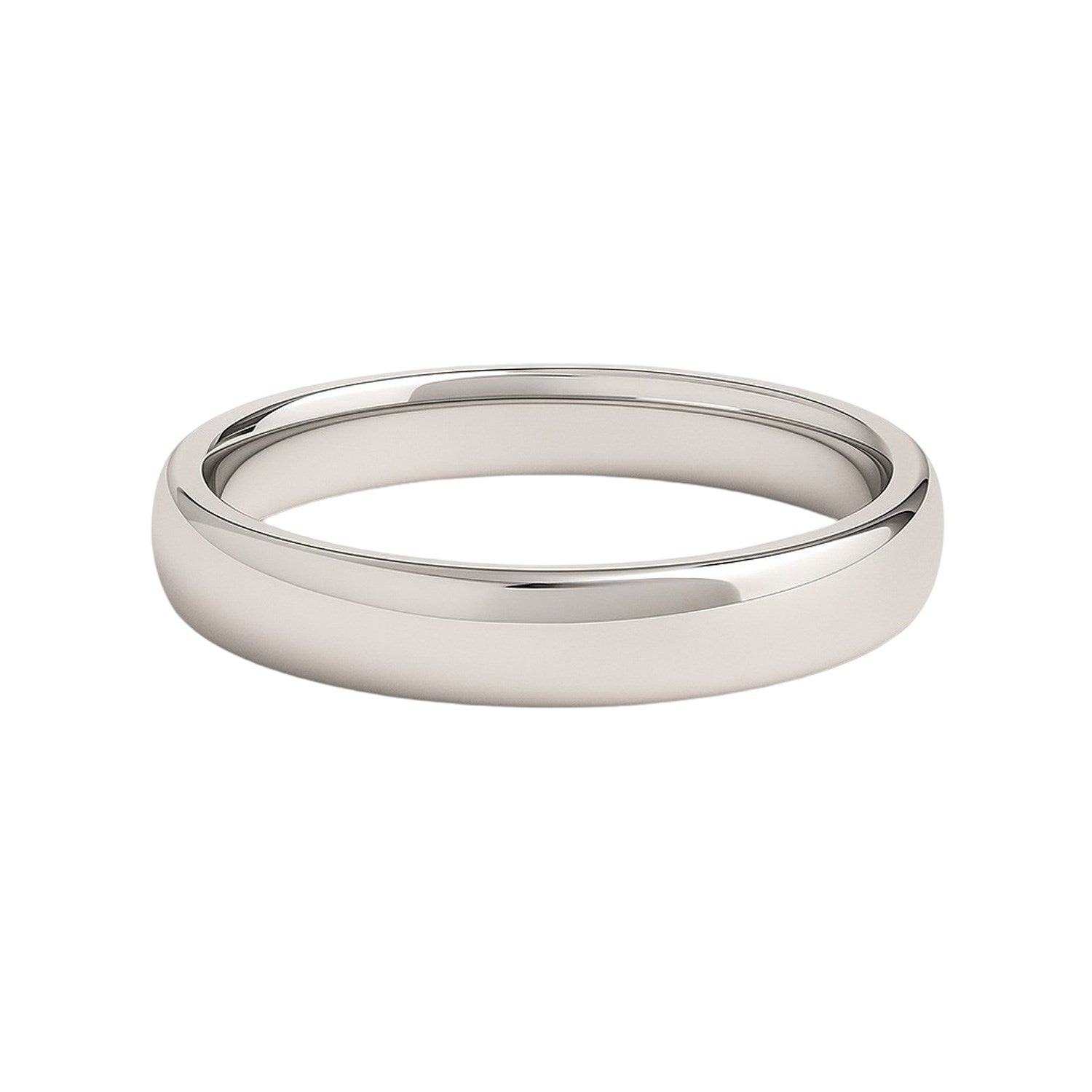 14k White Gold Comfort Fit Wedding Band(4.00 mm)
