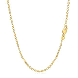 Round Cable Link Chain 1.9 mm in 14k Yellow Gold, view 3