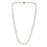 Pearl Necklace with Ball Clasp in 14K Yellow Gold