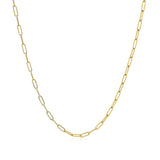 Fine Paperclip Chain 1.50 mm in 18k Yellow Gold, view 2