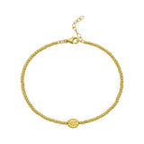 14K Yellow Gold Virgin Mary Bracelet