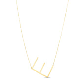 14K Yellow Gold Yours Truly Large Initial E Necklace