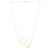 14K Yellow Gold Yours Truly Large Initial E Necklace