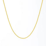 Round Cable Link Chain 1.1 mm in 14k Yellow Gold, view 2