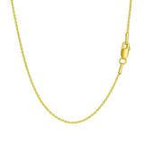 Round Cable Link Chain 1.1 mm in 14k Yellow Gold, view 3