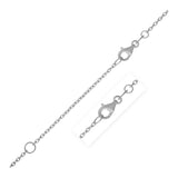 Extendable Cable Chain 1.50 mm in 14k White Gold