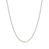 Diamond Cut Cable Link Chain 1.40 mm in 18k White Gold, view 2