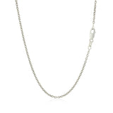 Diamond Cut Cable Link Chain 1.40 mm in 18k White Gold, view 3