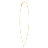 14K Yellow Gold Mini Diamond C Initial Pendant Necklace