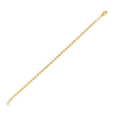 Moon Cut Bead Chain Bracelet (3.00 mm)